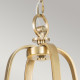 Lampadario moderno in metallo con diffusori in lino a 4 luci LED G9
