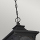 Lanterna a sospensione per esterno con diffusore a 1 luce dal design rustico