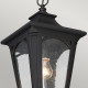 Lanterna a sospensione per esterno con diffusore a 1 luce dal design rustico