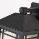 Lanterna da parete grande in alluminio e diffusore in vetro dal design rustico