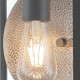 Lanterna da parete grande rustica in metallo con diffusore in vetro a 1 luce