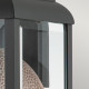 Lanterna da parete grande rustica in metallo con diffusore in vetro a 1 luce