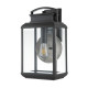Lanterna da parete grande rustica in metallo con diffusore in vetro a 1 luce