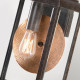 Lanterna da parete grande rustica in metallo con diffusore in vetro a 1 luce
