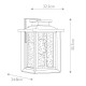 Lanterna da parete media con 1 luce per esterno dal design rustico