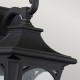 Lanterna da parete media con diffusore in vetro a 1 luce dal design rustico