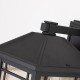 Lanterna da parete media in alluminio e diffusore in vetro dal design rustico