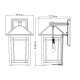 Lanterna da parete media in alluminio e diffusore in vetro dal design rustico