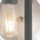 Lanterna da parete media rustica in metallo con diffusore in vetro a 1 luce