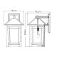 Lanterna da parete piccola in alluminio e diffusore in vetro dal design rustico