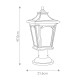 Lampioncino da giardino con diffusore a 1 luce dal design rustico