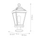 Lampioncino da giardino rustico in acciaio diffusore in vetro a 1 luce