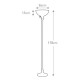 Piantana in stile classico in metallo e diffusore in vetro tiffany 1 luce