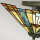 Plafoniera a soffitto classica in metallo con paralume in vetro tiffany a 2 luci