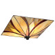 Plafoniera classica struttura in metallo e diffusore in vetro tiffany a 2 luci