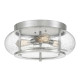 Plafoniera grande in acciaio con diffusore in vetro dal design moderno a 3 luci