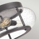 Plafoniera grande in acciaio con diffusore in vetro dal design moderno a 3 luci