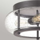 Plafoniera grande in acciaio con diffusore in vetro dal design moderno a 3 luci