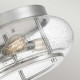 Plafoniera grande in acciaio con diffusore in vetro dal design moderno a 3 luci
