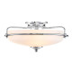 Plafoniera moderna con struttura in acciaio con diffusore in vetro 3 lampadine