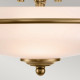 Plafoniera moderna con struttura in acciaio con diffusore in vetro 3 lampadine