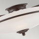 Plafoniera moderna con struttura in acciaio con diffusore in vetro 3 lampadine