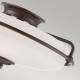 Plafoniera moderna con struttura in acciaio con diffusore in vetro 3 lampadine