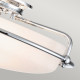 Plafoniera moderna con struttura in acciaio con diffusore in vetro 3 lampadine