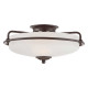 Plafoniera moderna con struttura in acciaio con diffusore in vetro 3 lampadine