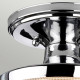 Plafoniera moderna per bagno con struttura in acciaio e diffusore in vetro