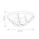 Plafoniera rotonda dal design rustico in acciaio con diffusore a 2 luci