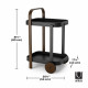 Carrello da portata da cucina con ruote dal design moderno ed elegante