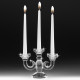 Candeliere a tre fiamme in cristallo dal design moderno