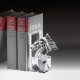 Ferma libri in cristallo con testa di cavallo dal design moderno