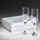 Set 2 pezzi bicchieri flute in cristallo