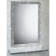 Specchio da parete con cornice in cristallo taglio diamante dal design moderno