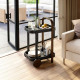 Carrello da portata da cucina con ruote dal design moderno ed elegante