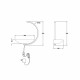 Lampada da comodino a led dal design moderna con struttura in metallo e legno