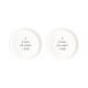 Set 2 piatti da dessert in ceramica dal design moderno