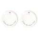 Set 2 piatti piani in ceramica dal design moderno