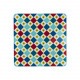 Set 6 pezzi Sottobicchiere quadrato in PMMA dal design moderno decoro Foulard