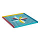 Set 6 pezzi Sottobicchiere quadrato in PMMA dal design moderno decoro Foulard