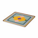 Set 6 pezzi Sottobicchiere quadrato in PMMA dal design moderno decoro Rainbow