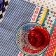 Sottobottiglia rotondo in PMMA dal design moderno con decoro Foulard