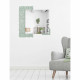 Specchio da parete quadrata con cornice in legno dalle linee moderne ed elegante