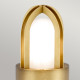 Paletto luce da giardino moderno in ottone da esterno con diffusore in vetro