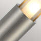 Paletto luce da giardino moderno in ottone da esterno con diffusore in vetro