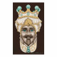 Quadro dipinto a mano su tela "Teste di moro crown" 110x65 set 2pz