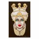 Quadro dipinto a mano su tela "Teste di moro crown" 110x65 set 2pz