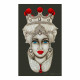 Quadro dipinto a mano su tela "Teste di moro crown" 110x65 set 2pz
